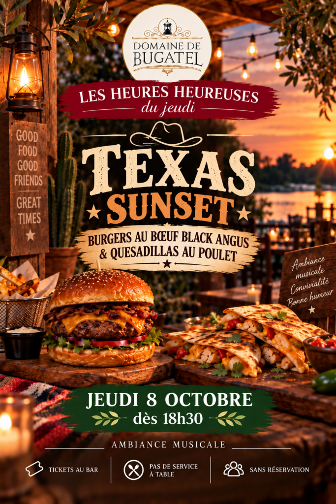Texas Sunset au bord du Lot